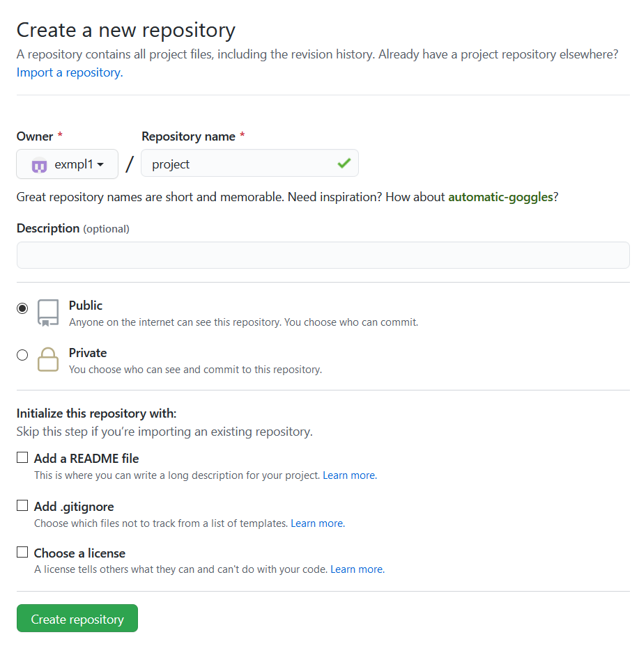 GitHub repositorion luominen